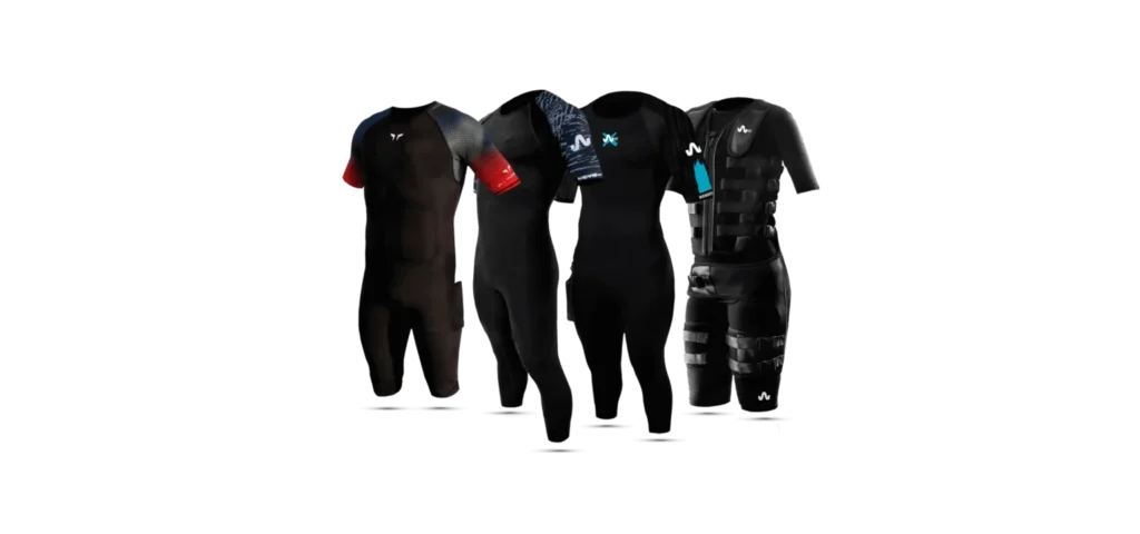 تحریک الکتریکی ورزشی (EMS) در حال اجرا توسط یک ورزشکار برای بهبود عملکرد عضلات